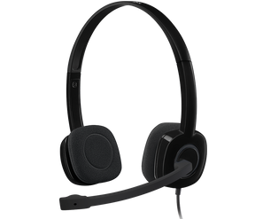 Logitech H151 stereo headset 3.5mm jack design