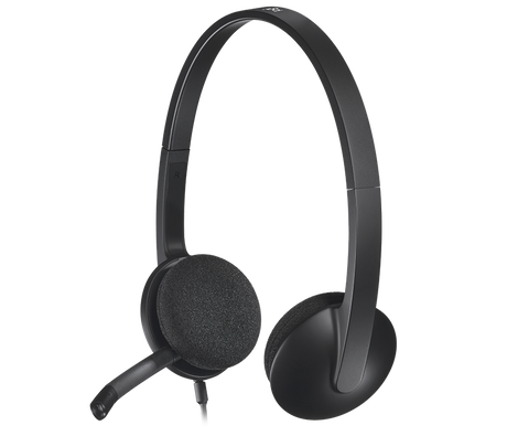 Logitech H340 Stereo USB Headset - Black