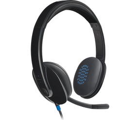 Logitech H540 USB headset front view black