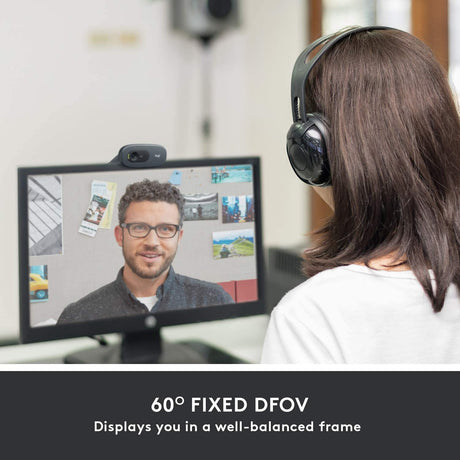 Logitech C505 HD webcam – long-range microphone