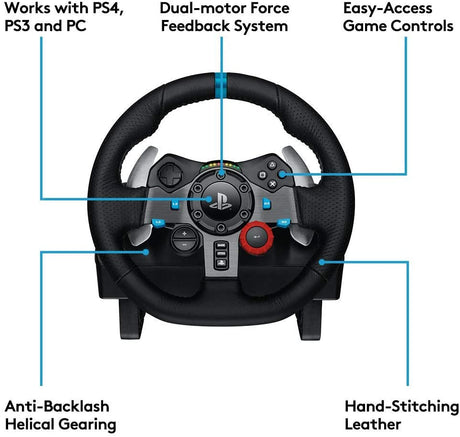 Logitech Driving Force Racing Wheel G29 for PS4/3 PC + Driving Force Shifter - DokanTech #