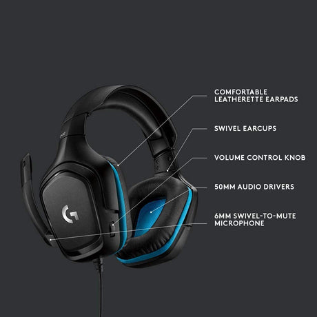 Logitech G432 gaming headset – worn on head lifestyle