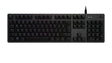 Logitech G512 Carbon RGB gaming keyboard GX Blue – front view