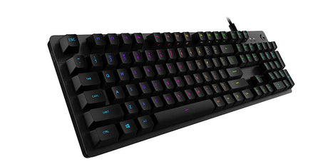Logitech G512 Carbon RGB keyboard – switch close-up