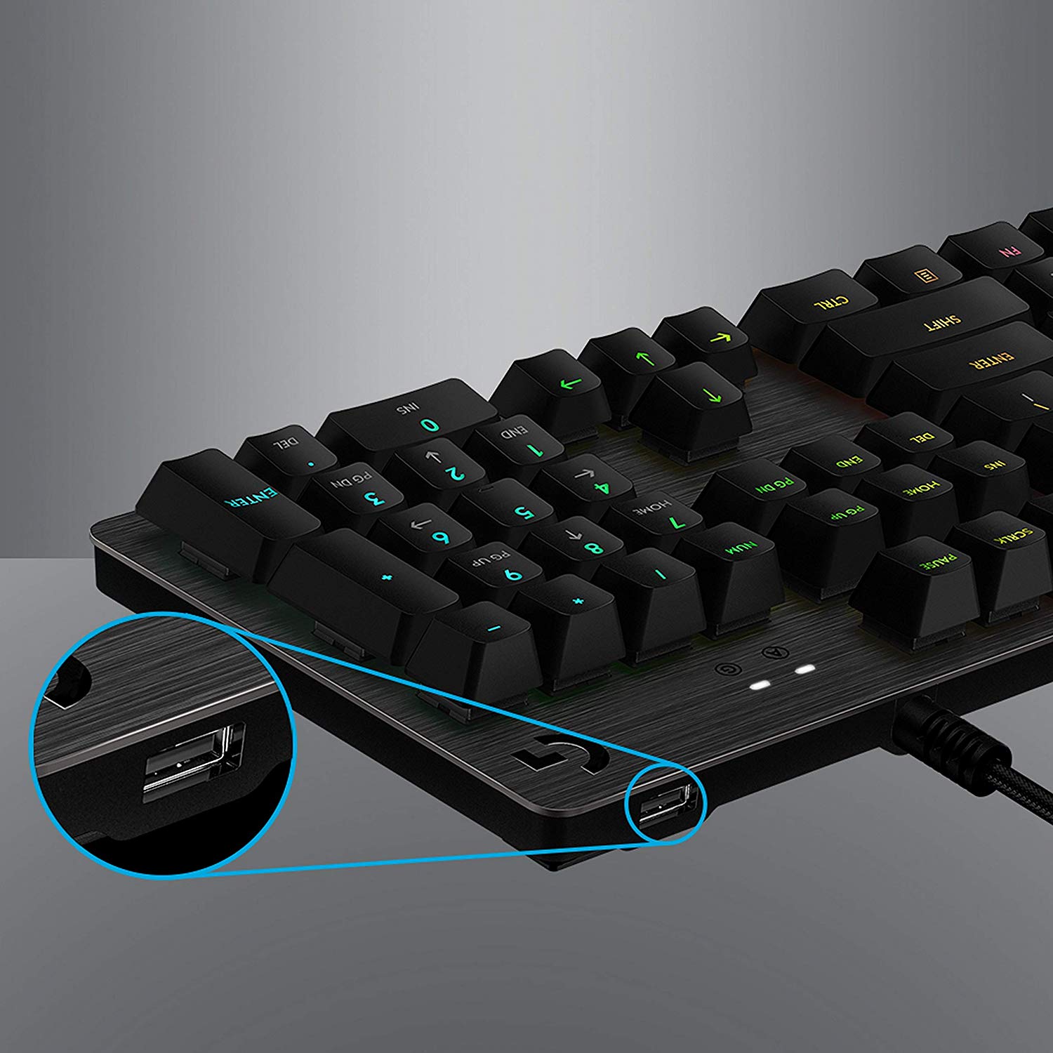 Tastiera Gaming Logitech G512 Meccanica - Switch GX Blue, RGB, Alluminio - Foto 8