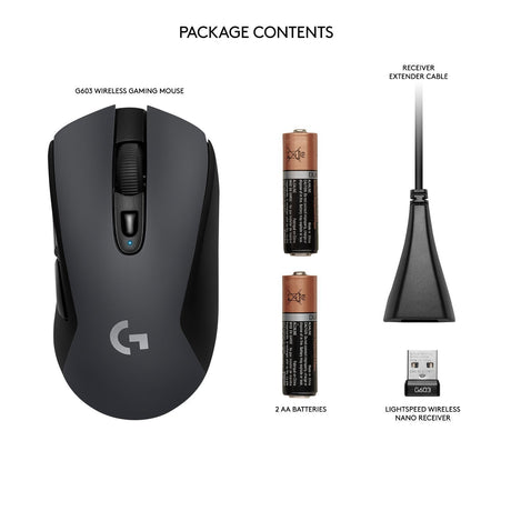 Logitech G603 Lightspeed gaming mouse – battery compartment