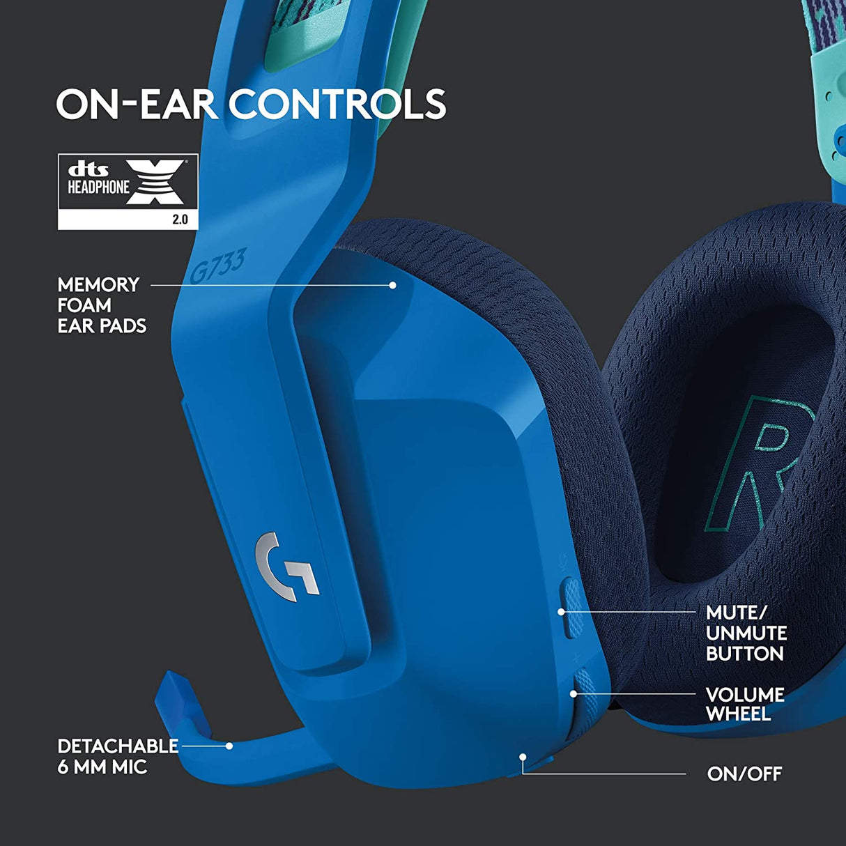 Logitech G733 LIGHTSPEED Wireless RGB Gaming Headset - DokanTech #