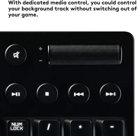 Logitech G610 Orion keyboard – media controls