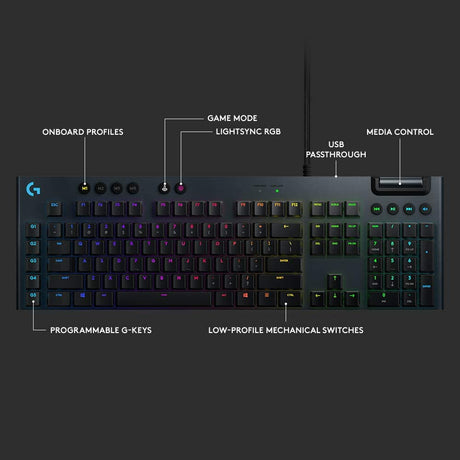 Logitech G815 RGB keyboard – aluminum top plate
