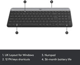 Logitech MK470 Wireless Slim Keyboard and Mouse Black