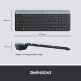Logitech MK470 Wireless Slim Keyboard and Mouse Black - DokanTech #