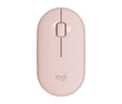 Logitech M350 Pebble Silent Wireless Mouse: pink mouse viewed directly from above.