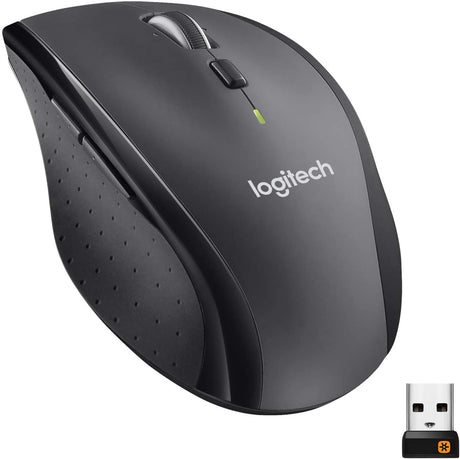 Logitech M705 Marathon wireless mouse – side profile