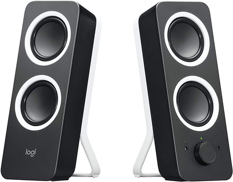 Logitech Z200 stereo speakers – side view