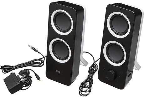 Logitech Z200 stereo speakers – desktop lifestyle