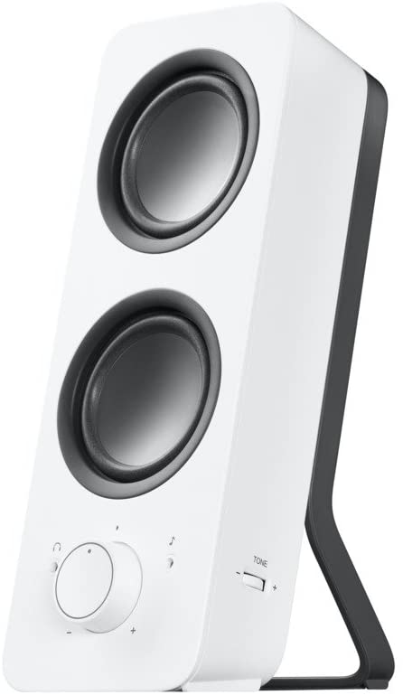 Logitech Z200 stereo speakers – rear connectivity