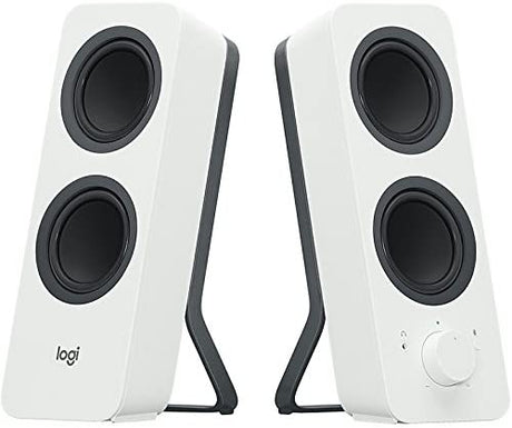 Logitech Z207 stereo speakers – pair on desk