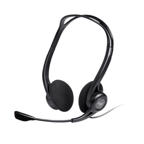 Logitech H960 USB PC headset – front view black