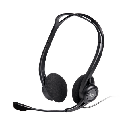 Logitech H960 USB PC headset – front view black