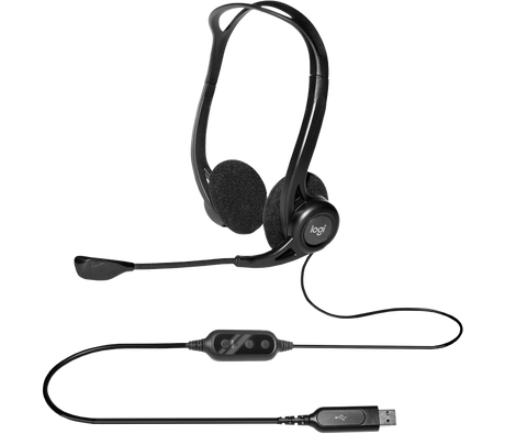 Logitech H960 USB PC headset – ear cushion detail