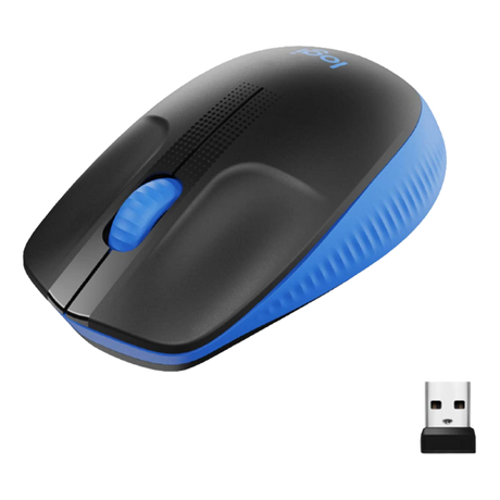 Logitech Wireless Mouse M190 Full Size Ambidextrous Curve Design