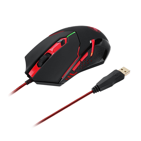 Redragon M601-3 Gaming Mouse wired with red led, 3200 DPI 6 Buttons
