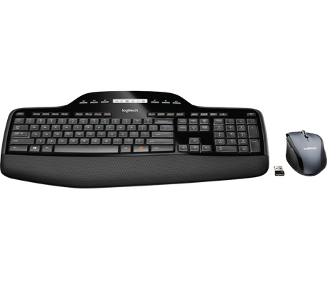 Logitech MK710 wireless combo – mouse side view
