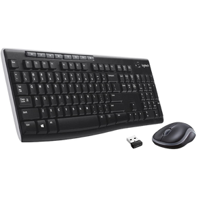 Logitech MK270 wireless keyboard and mouse combo Arabic – front view