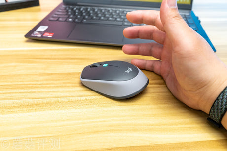 Logitech M380 wireless mouse – on desk lifestyle