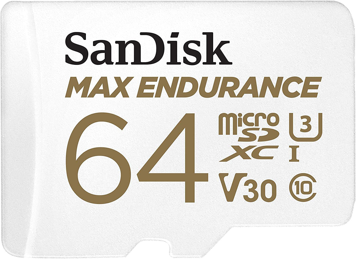 بطاقة Sandisk Max Endurance بسرعة 100/40 ميجابايت/ثانية وسرعة 15000 ساعة مع محول Micro SDXC