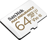 بطاقة Sandisk Max Endurance بسرعة 100/40 ميجابايت/ثانية وسرعة 15000 ساعة مع محول Micro SDXC