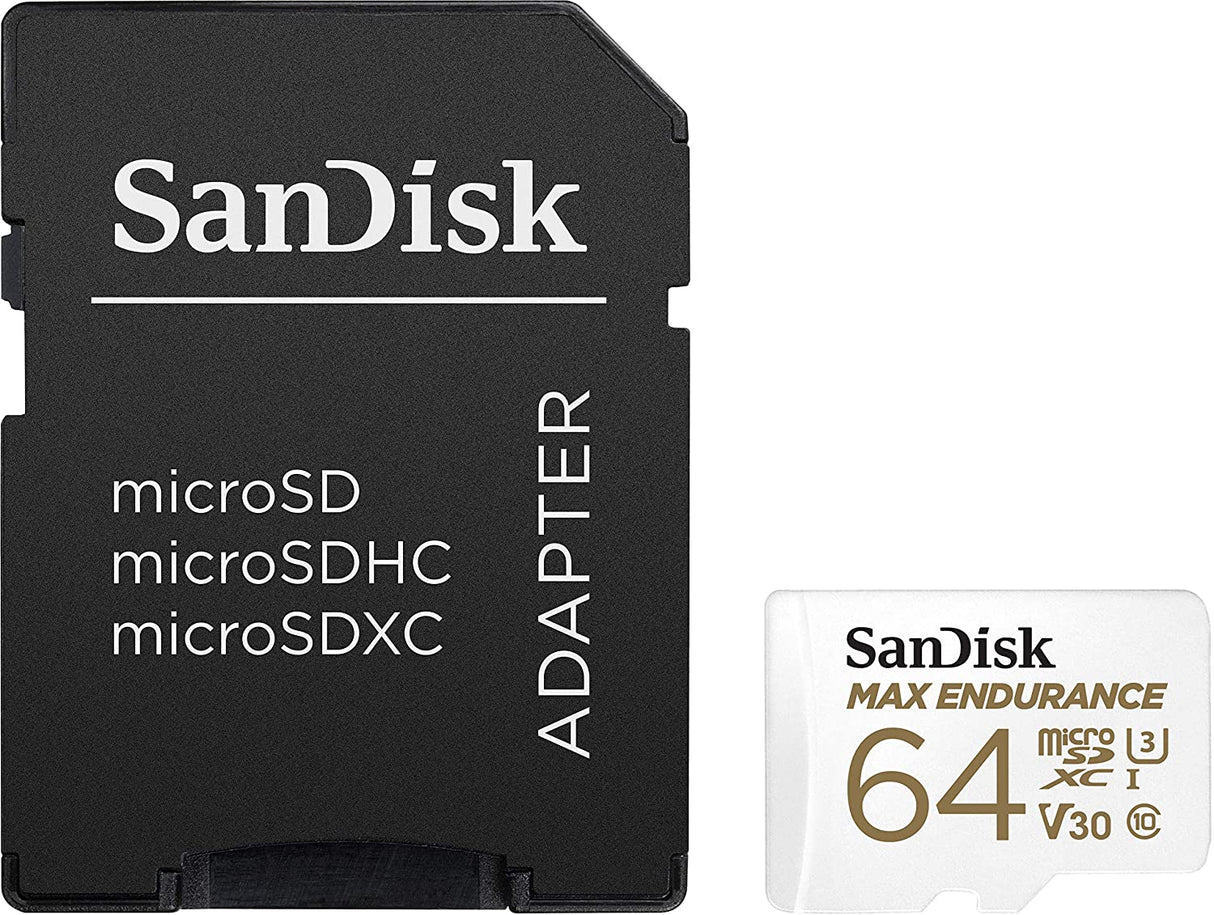 بطاقة Sandisk Max Endurance بسرعة 100/40 ميجابايت/ثانية وسرعة 15000 ساعة مع محول Micro SDXC