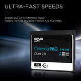 Silicon Power CFast2.0 CinemaPro CFX310 530/330MB/s Memory Card