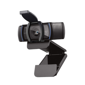Logitech C920s Pro HD 1080p webcam – front view with privacy shutter
