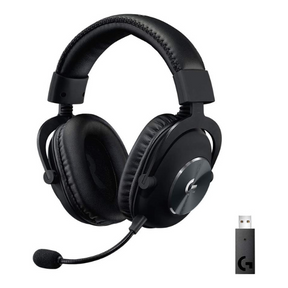 Logitech G Pro X Wireless gaming headset – front view black