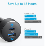 Anker PowerDrive PD+2, 33w,  USB C Car Charger