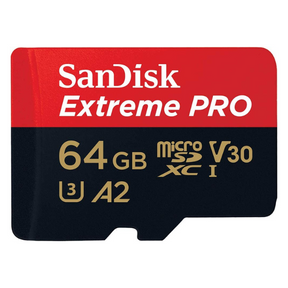 SanDisk Extreme Pro 64GB microSD 200MB/s for smartphones – front view