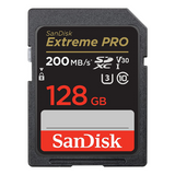 بطاقة Sandisk Extreme Pro بسعة 128 جيجابايت وسرعة 200 ميجابايت/ثانية - بطاقة SD لفيديو بدقة 4K لكاميرات DSLR