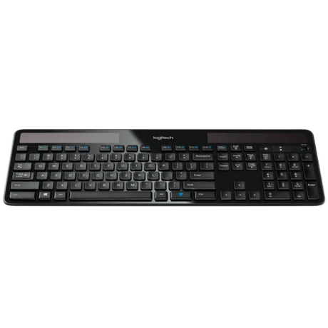 Logitech K750 solar wireless keyboard – front view ultra-slim