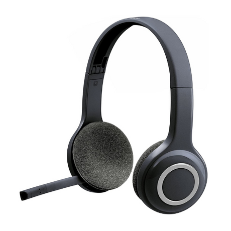 Logitech H600 wireless headset – front view black