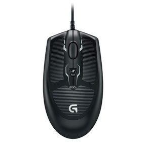Logitech G100s wired gaming mouse – front view black