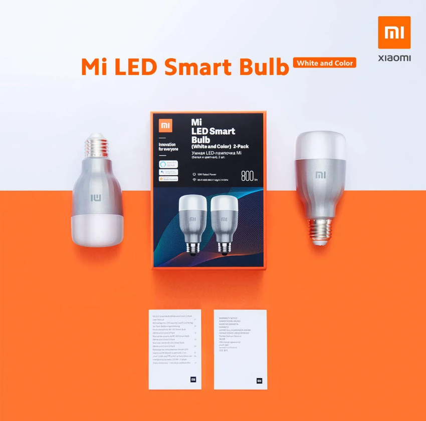 Xiaomi Mi Smart LED Bulb Essential White & Color 800 lm 2-Pack
