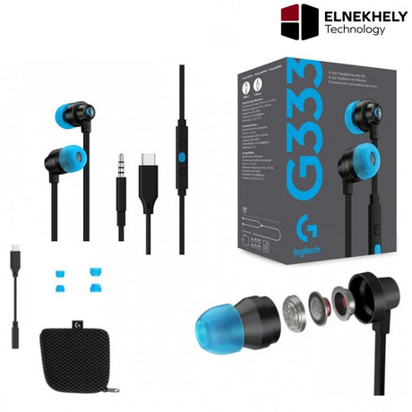 Logitech G333 gaming earphones – cable and connector